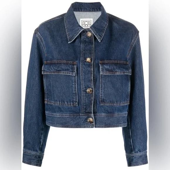TOTEME Denim Crop Jacket Organic Cotton - Picture 7 of 10